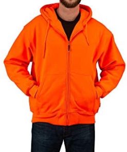 Trailcrest Safety Blaze Orange/Camo Double Fleece Full Zip Hoodie